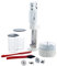 bamix Stabmixer Set M350 MAXX inkl. Ständer, 2 Becher, 4 Aufsteckteile, Processor, Spachtel, Reinigungsbürste, 300 Watt, Made in Switzerland, Weiß/Chrom
