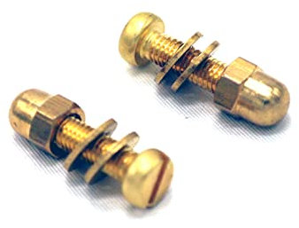 Lot de 4 boulons en laiton M4 x 10 mm – 50 mm, rondelles et écrous bombés forme A (boulons M4 x 30 mm de longueur)