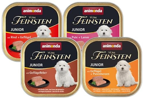 Animonda vom Feinsten Junior Mix 150g / zu je 11 oder 22 Schalen erhältlich/alle 3 Sorten/Hundefutter - Nassfutter für Junge Hunde (22)
