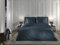 Heckett & Lane Mako-Satin Bettwäsche 135x200 Diamante Maritim Blue Wende Karo Uni