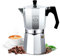 Cecotec Cafétéria italien Mokclassic 300 brillant. Aluminium, pour toute la cuisine, 3 tasses à café, articulation en silicone, mangue ergonomique et acier inoxydable, filtre en acier inoxydable.