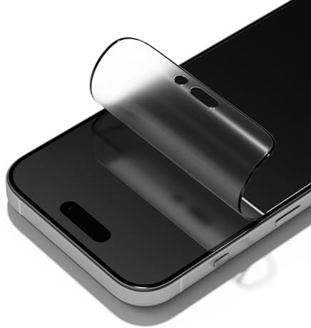 RhinoShield 3D Impact Matter Displayschutz kompatibel mit [iPhone 15 Pro] | Aufprallschutz - 3D gebogene Kanten & vollständige Abdeckung - Kratzfest - Ausrichtungsrahmen Einfache Installation