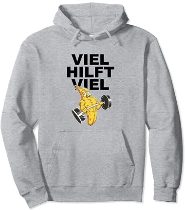 Viel Hilft Viel Fitness Kraftsport Pullover Hoodie
