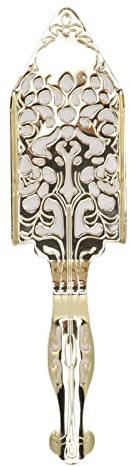 Absinthe Spoon,Stainless Steel Absinthe Fountain Spoon Dripper,Vintage Hollow Design Wormwood Cocktail BarsGlass Cup Drinking Filter Spoon,Perfect for Absinthe Lover(Gold)
