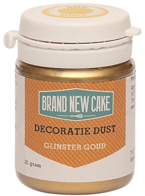 BrandNewCake® Essbare Glitzerstaub Gold 20g - Perfekte Kuchendekoration - Golder Glitzer für Torten und Desserts