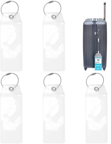 5pcs/Set -gepäck Tag Clear PVC Männer Frauen Gepäck Wiederholungs -Tags Name Id -adresshalter Koffer Adressetikett Reisezubehör Zubehör Zubehör