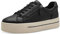 Jana Damen Plateau Sneaker mit Reißverschluss Vegan, Schwarz (Schwarz), 41 EU
