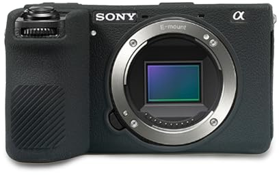 STSEETOP Kameratasche für Sony A6700 – Schützende Silikon-DSLR-Hülle, abnehmbarer Käfig, stoßfest, staubdicht (schwarz)