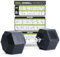 PhysKcal Hexagon Hanteln Poly-Gummierte | 30 kg 1 Stück | Rutschsicher Ummantelt | Ergonomische Verchromte Griffe | Kurzhantel-Set | Dumbbells Set