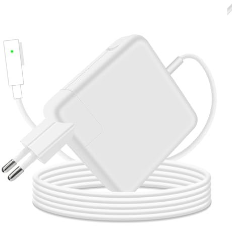 Chargeur MacBook Pro L-Tip 60W Adaptateur Rapide Compatible avec Mac Pro13 15 Pouces 2009 2010 2011 2012à Mi-2012, Chargeur en L-Tip 60W Modèle A1278,A1181,A1184,A1185,A1344,A1330