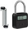 TenixLox Blocco del timer con cavo a molla, lucchetto di ricarica USB, blocco del timer anti-dipendenza