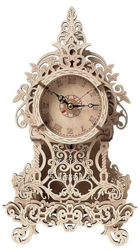 Hsthe Sea 3D-Pendeluhr aus Holz, Modellbausatz für Erwachsene zum Selbstzusammenbauen, um 3D-Holzpuzzle zu bauen, DIY-Holzhandwerk-Bausätze, kreativ