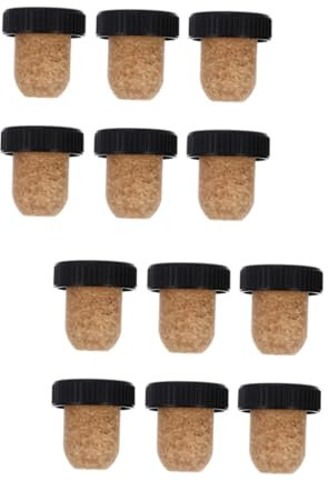 Alipis 12 Piezas Corcho Botellas de Cerveza tapón para Botella de Vino tapón de Vino para Botella tapón cónico Fundas de plástico Funda Botella Suministros de Vino tapón de Sellado Madera