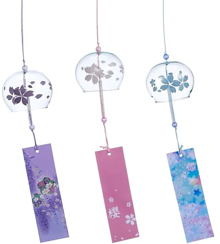 Yardwe 3 STK Japanisches Windspiel Japanische Windglocke Asiatisch e Windspiele Fosh Fisch Sehr Außen Glockenspiel Draussen Kleines Kampana Glas