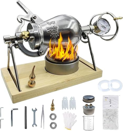 Hand-Popcornmaschine, traditioneller chinesischer Popcorn-Maker, Mini-Popcorntopf aus Edelstahl, kleine Popcornkanone für Partyspaß bei Familientreffen(360ml)