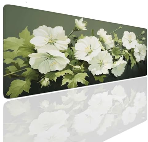 Tapis de Souris Green 600x300x4mm Petit Tapis de Souris XL Gamer Gaming, sous Main Bureau à Bords Cousus, Tapis de Bureau Gaming Antidérapante, Protection de Bureau sous-Mains Accessoire Deco S-552