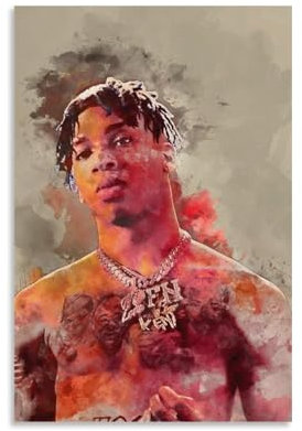 ZCHLATGDE NLE Choppa Poster Dekorative Malerei Leinwand Wandkunst Wohnzimmer Poster Schlafzimmer Malerei,Wandkunst Bilddruck Moderne Familienzimmer Dekor 08x12inch(20x30cm)
