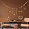 Zimoer Mondphasen Girlande, Wanddeko Boho, Goldene Boho-Wanddekoration, Mondphasengirlande Ornamente Sonne und Mond Stil Metall Boho, für Wohnkultur, Schlafzimmer, Wohnzimmer, Café, Sofa, 141 cm