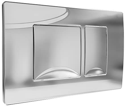 Dual Flush Plate Shiny Chrome (Rectangular)