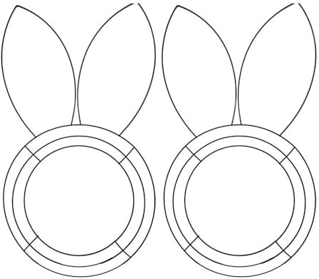 KIXZSAZ 2 Stück Osterhase Draht Blumen Ostern Gefertigt Linear Rahmen Dekor Dekoration Osterdeko Hase Draht Kranz
