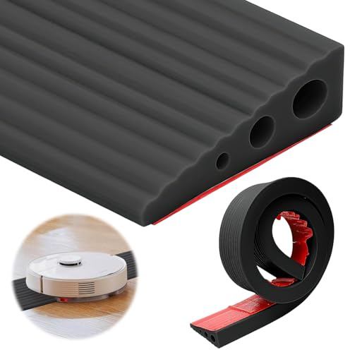Dörrtröskelramper, PVC rullstolsramp, tröskelramp, gummiramp uppkörningsramp tröskelramp för rullstol, halkfri yta, barnvagn, rullator eller e-skoter (svart, 100 * 6,5 * 2,5 cm)