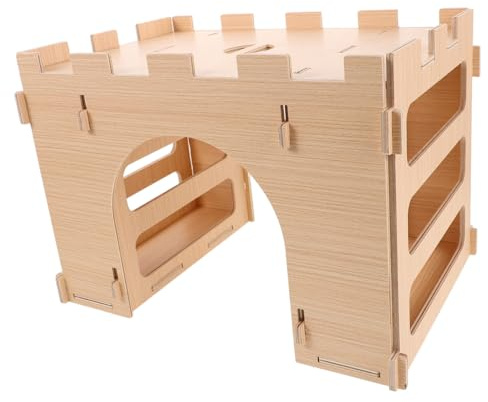 TOYANDONA Stehender Heuspender Für Kaninchen Heuraufe Heuaufbewahrung Kaninchenversteck Heufutterspender Hasen Heufutterspender Heukorb Holzheuhalter Für