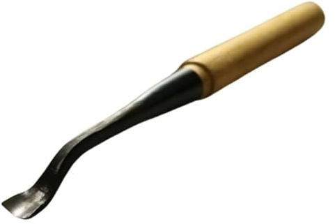 ZZYAO Elbow Chisel Woodwork Carving Knife Dig Hole Spoon Wood Working Chisels Dish Tray Tools,1128