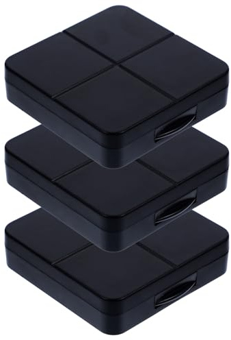 MAGICLULU Étui de Rangement pour Lentilles de Contact avec Miroir Noir Kit de Voyage 3 Sets en PP, Petit Organisateur Léger et Portable pour Protection des Yeux