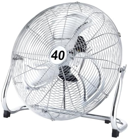 SOLEILUX Ventilatore da Pavimento 75W con 3 Pale in Metallo e 3 Velocità – Ventilatore Potente per Casa, Ufficio e Ambienti Professionali