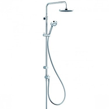 KLUDI Logo 680910500 Dual-Shower-System, Chrom/weiß, 4 Stück
