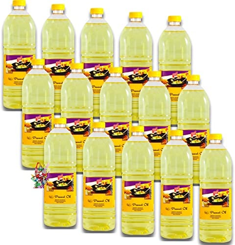 [ 15x 1000ml ] Erdnussöl / Arachide Olie / Peanut Oil + ein kleines Glückspüppchen - Holzpüppchen