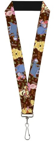 Buckle Down Homme Lanyard - 1.0 Winnie The Pooh Character Poses Porte cl , Multicolore, Taille unique EU