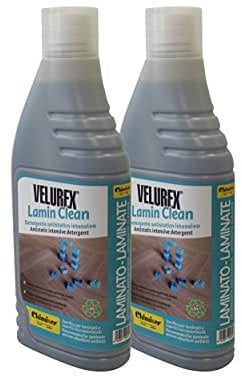 Chimiver - VELUREX LAMIN Clean Kit 2 Piezas | Detergente Antiestático para Limpieza de Suelos Laminados y Otras Superficies Duras No Absorbentes. 2 Botellas de 1L