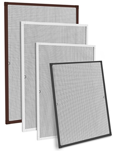 Sun World Insektenschutz nach Maß, Weiß, Braun oder Anthrazit, alle Größen, ohne Bohren, Klemmfix, Fliegennetz, Insektenschutzgitter (Anthrazit, Höhe: 61-70 cm x Breite: 131-140 cm)