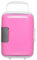 C-FUNN 4L 12V / 220V Refrigerador Portátil Eléctrico Mini Refrigerador Refrigerador Congelador Coche En Casa - Rosado