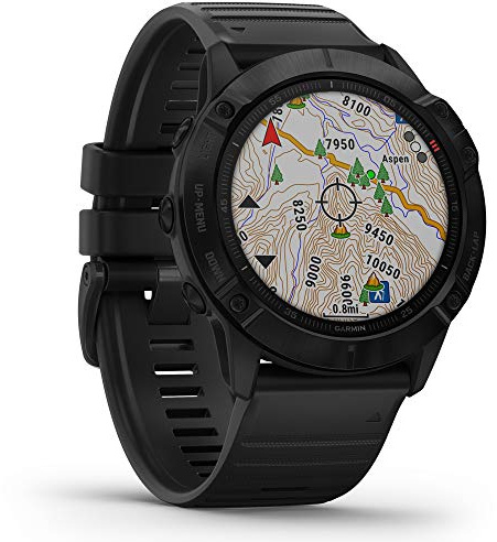 Garmin Fenix 6X Pro, Premium Multisport GPS Watch, Features Mapping, Music, Grade-Adjusted Pace Guidance and Pulse Ox Sensors, Black - 010-02157-00