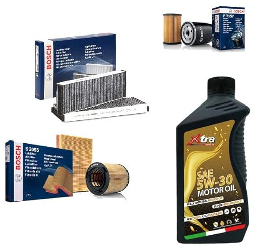 KIT TAGLIANDO COMPATIBILE CON FIAT PANDA (169) 1.3 MJTD 16V CROSS 4WD 188A9000-51 KW / 70 HP 11/05 > FILTRO ARIA OLIO 5W 30 ABITACOLO CARBURANTE BOSCH (F026400002) + (1987432106) + (F02