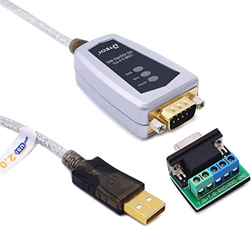 DTECH 1.5ft USB to RS422 RS485 Serial Port Converter Adapter Cable with FTDI Chip Supports Windows 10 8 7 XP Mac
