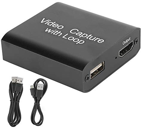 HDMI Videoaufnahmekarte, High Definition Live USB Extern für Switch-Game-USB zu HDMI mit Loop-Out-Aufnahmekarte für Videoaufzeichnung, Live-Übertragungen, Streaming, Spiele