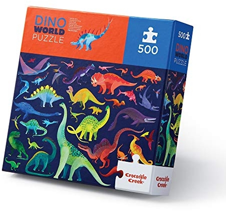 Crocodile Creek 28864 500 pcs Boxed/Dino World Krokodil, Puzzle, bunt