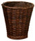 GLP Woven Wicker Trash Can Rattan Waste Paper Basket,Household Round Garbage Can Rubbish Bin Whitout Lid,Decorative Storage Basket for Bedroom Kitchen Office A