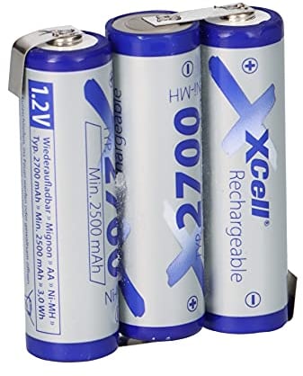 3er Reihe Lotfahne AA Mignon 3,6V 2700mAh Hochstrom-, Schnelladefähig F1x3 XCell