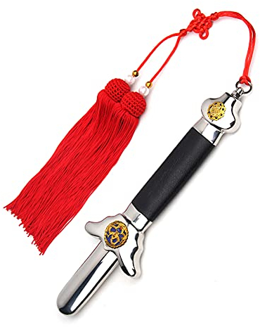 Jonoisax Ausziehbares Chinesisches Taichi-Schwert Mit Freiem Luxus-Rotschwert-Quaste Und PU-Ledertasche,96cm