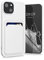 kwmobile Case Compatible with Apple iPhone 13 Case - TPU Phone Cover with Credit Card Holder - White