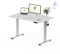 FLEXISPOT Höhenverstellbarer Schreibtisch 140×80cm, mit Haken und 25mm EINTEILIGER Tischplatte, ergonomischer Schreibtisch mit LED-Höhenanzeige und Memory-Funktion (Weiß, Grau)