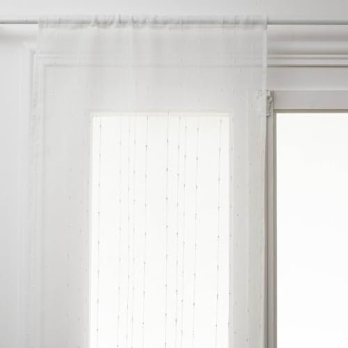 Atmosphera - Lot de 2 voilages Anissa - Blanc 60x120 cm