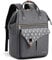 Lekesky Rucksack Damen 17.3 Zoll Laptop Rucksack Schulrucksack Arbeitsrucksack Daypack mit Anti Diebstahl Tasche für Schule Uni Reisen Arbeit, Grau