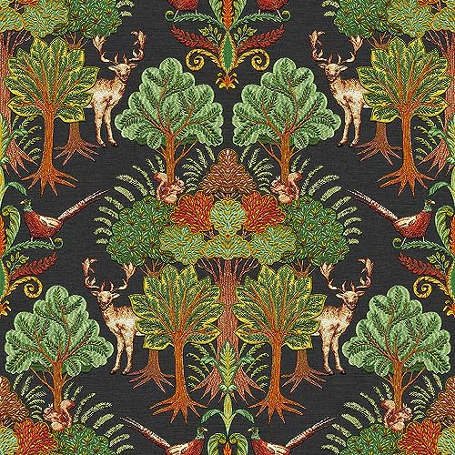 Design ID Wallpaper TP422306 Tapestry Nordic Deer Forest Black