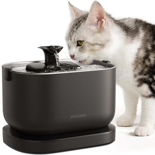 PETLIBRO Battery Operated Cat Water Fountain, 2.5L/84oz Dockstream Wireless Pet Water Fountain for Cats Inside, Automatic Cat Water Dispenser with Wireless Pump, Easy Cleaning, BPA-Free for Cats, Pets