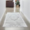 CARPETIA Vorleger Orientteppich mit Verzierungen • Hoch-Tief-Effekt • glänzend Silber grau-beige, 80 x 150 cm